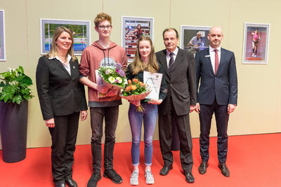 Bild vergr��ern: Im vergangenen Jahr wurden die Leichtathleten Amelie Braun und Eric Kl�ckner zur Sportlerin bzw. zum Sportler des Jahres gew�hlt.