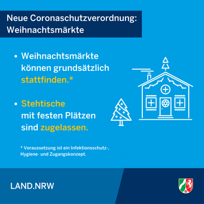 Bild vergr��ern: Infografik zur CoronaschVO vom 30.09.2020: Regelungen zu Weihnachtsm�rkten