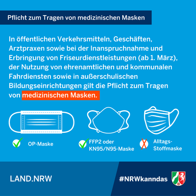 Bild vergr��ern: Neuregelungen der Coronaschutzverordnung ab 22.02.2021 - Infografik 2/6
