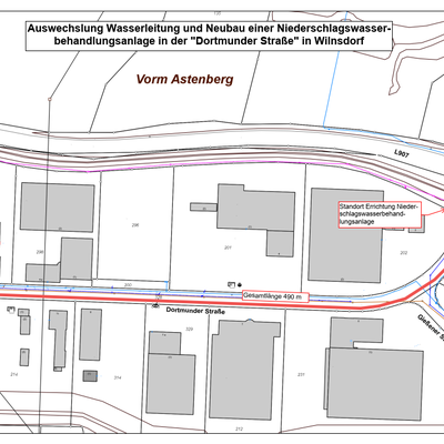 Bild vergr��ern: Bauplan WL-Austausch Dortmunder Stra�e