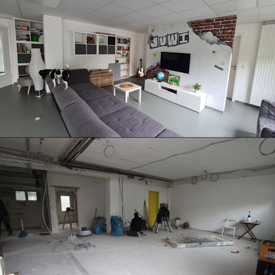 Bild vergr��ern: Das gro�e Sofa im Jugendtreff l�dt zum gem�tlichen Verweilen ein.