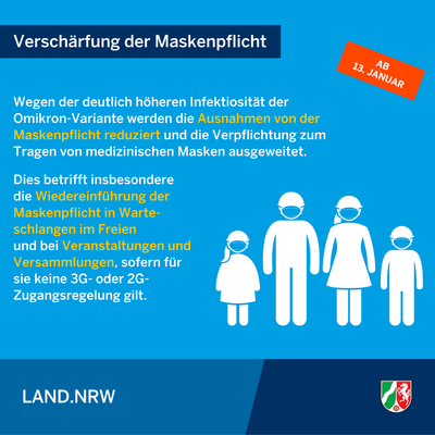 Bild vergr��ern: Neuregelungen der Coronaschutzverordnung ab 13.01.2022 - Infografik 4/5