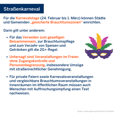 Bild vergr��ern: Neuregelungen der Coronaschutzverordnung ab 09.02.2022 - Infografik 1/4
