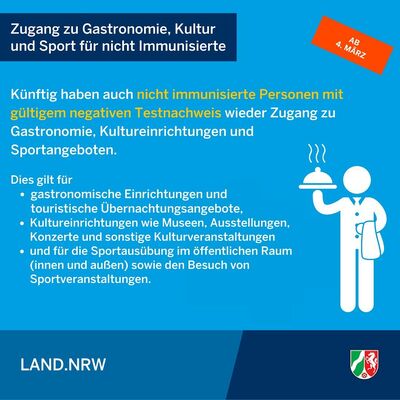 Bild vergr��ern: Neuregelungen der Coronaschutzverordnung ab 04.03.2022 - Infografik 2/4