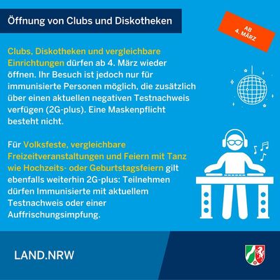 Bild vergr��ern: Neuregelungen der Coronaschutzverordnung ab 04.03.2022 - Infografik 3/4