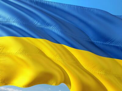 Bild vergr��ern: ukrainische Flagge