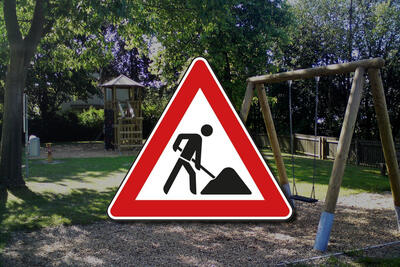Bauarbeiten Spielplatz B�rgerstra�e