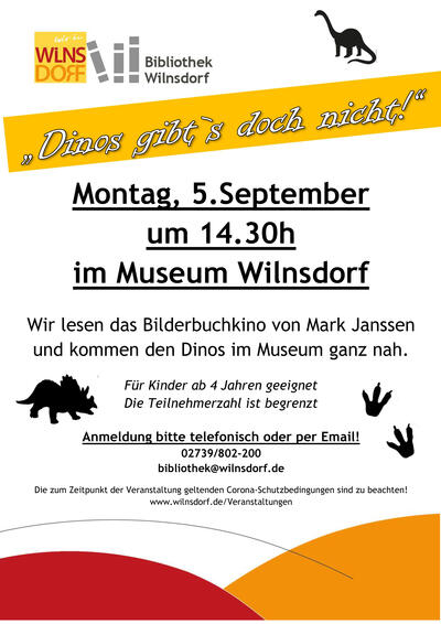 Bild vergr��ern: Plakat Bilderbuchkino Dinosaurier