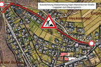 Bild vergr��ern: Die Hauptwasserleitung unter der Kaan-Marienborner-Stra�e wird auf 500 Meter L�nge ausgetauscht.
