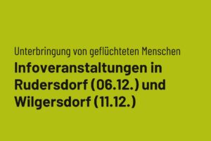 Einladung zu Infoveranstaltungen