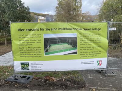 Baustart Multifunktionsspielfeld