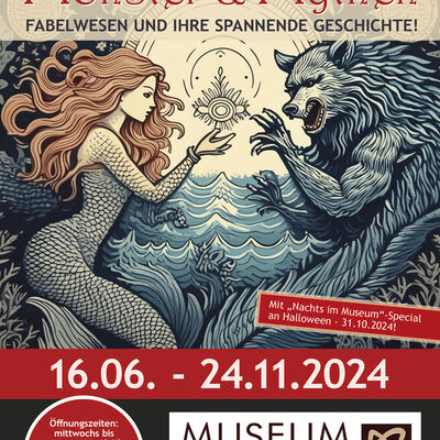 Bild vergr��ern: Plakat Sonderausstellung Monster und Mythen Museum Wilnsdorf