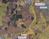 Bild vergr��ern: geplanter Streckenverlauf Radweg Rudersdorf-Wilnsdorf