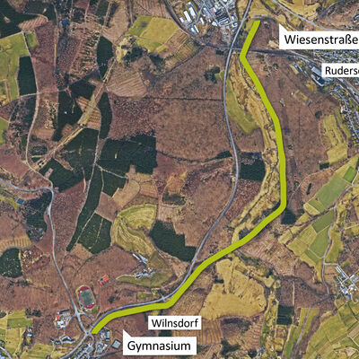 Bild vergr��ern: geplanter Streckenverlauf Radweg Rudersdorf-Wilnsdorf