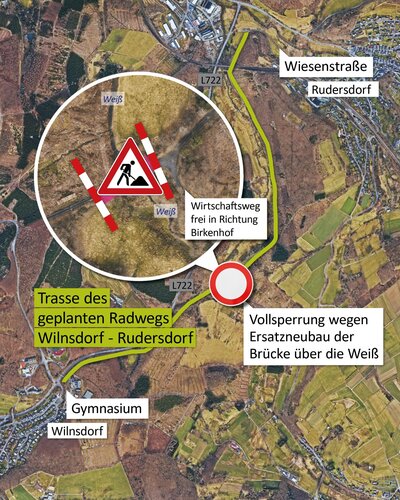 Bild vergr��ern: Lageplan Ersatzneubau Br�cke Wei�