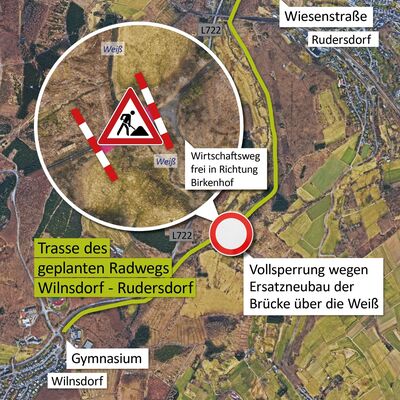 Bild vergr��ern: Lageplan Ersatzneubau Br�cke Wei�