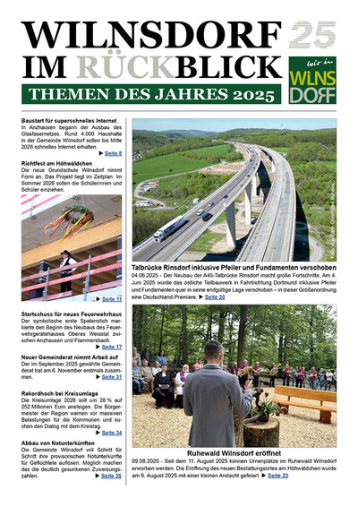 Bild vergr��ern: Titelseite von "Wilnsdorf im R�ckblick 25"