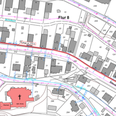Bild vergr��ern: Erneuerung Wasserleitung "Dillenburger Stra�e" & "Dorfplatz" sowie Erneuerung Mischwasserkanal "Dorfplatz" im Jahr 2027