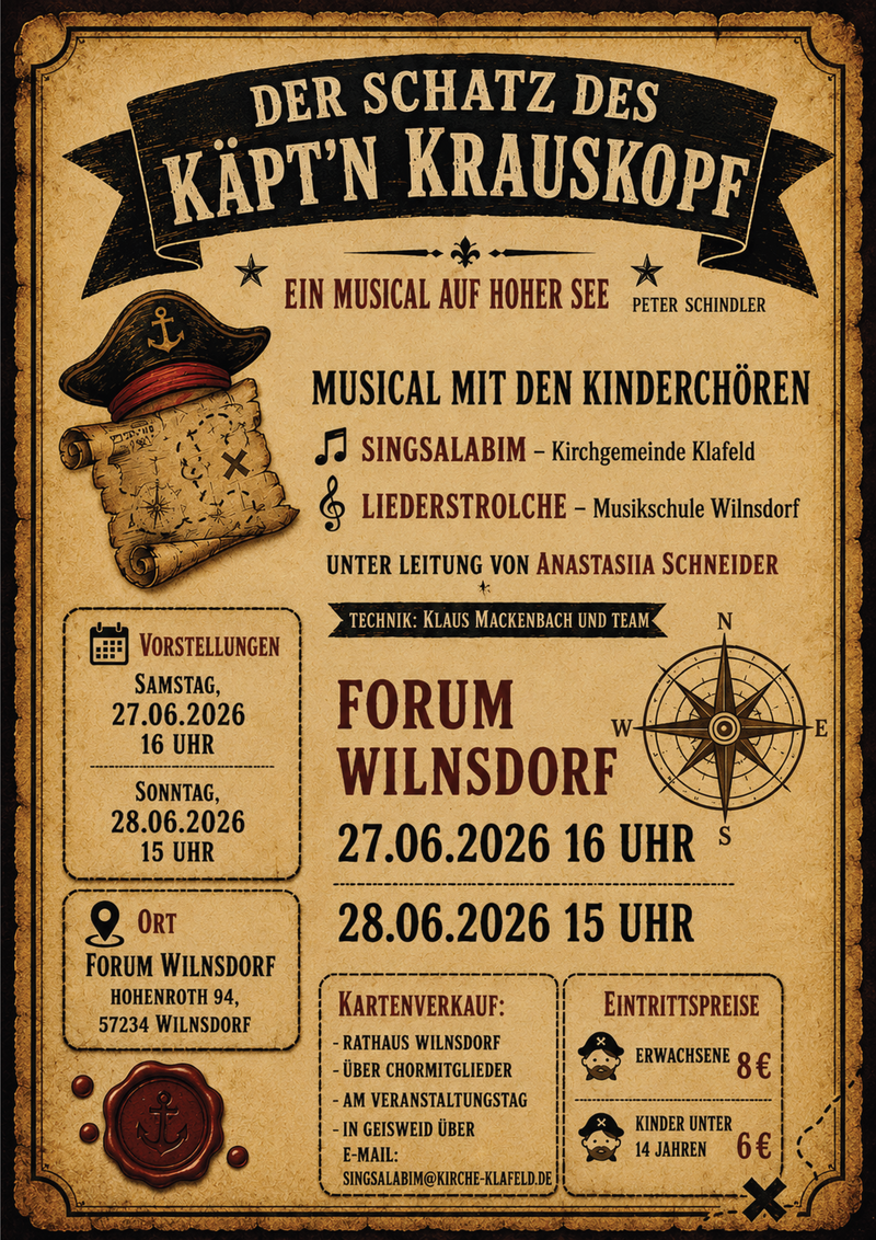 Bild vergr��ern: Musical "Der Schatz des K�pt'n Krauskopf"