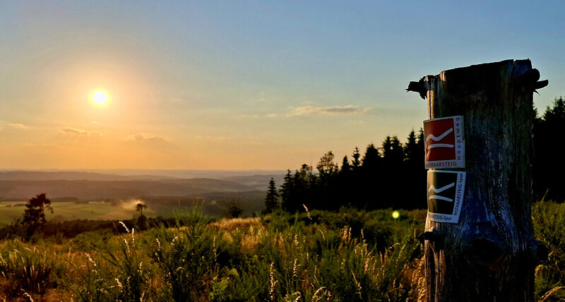 Sonnenuntergang auf dem Rothaarsteig