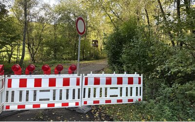 Bild vergr��ern: Die Bauarbeiten f�r den Radweg zwischen Wilnsdorf und Rudersdorf haben begonnen